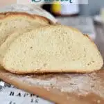 a pinterest image for semolina bread recipe