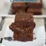 a pinterest image for sourdough brownie recipe