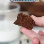 a pinterest image for sourdough brownie recipe