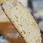 a pinterest image for a sourdough semolina bread recipe