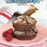 a pinterest image for chocolate shortcake biscuits