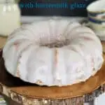 a pinterest image of a sourdough bundt cake
