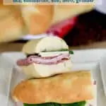 a pinterest image for hoagie rolls with text overlay