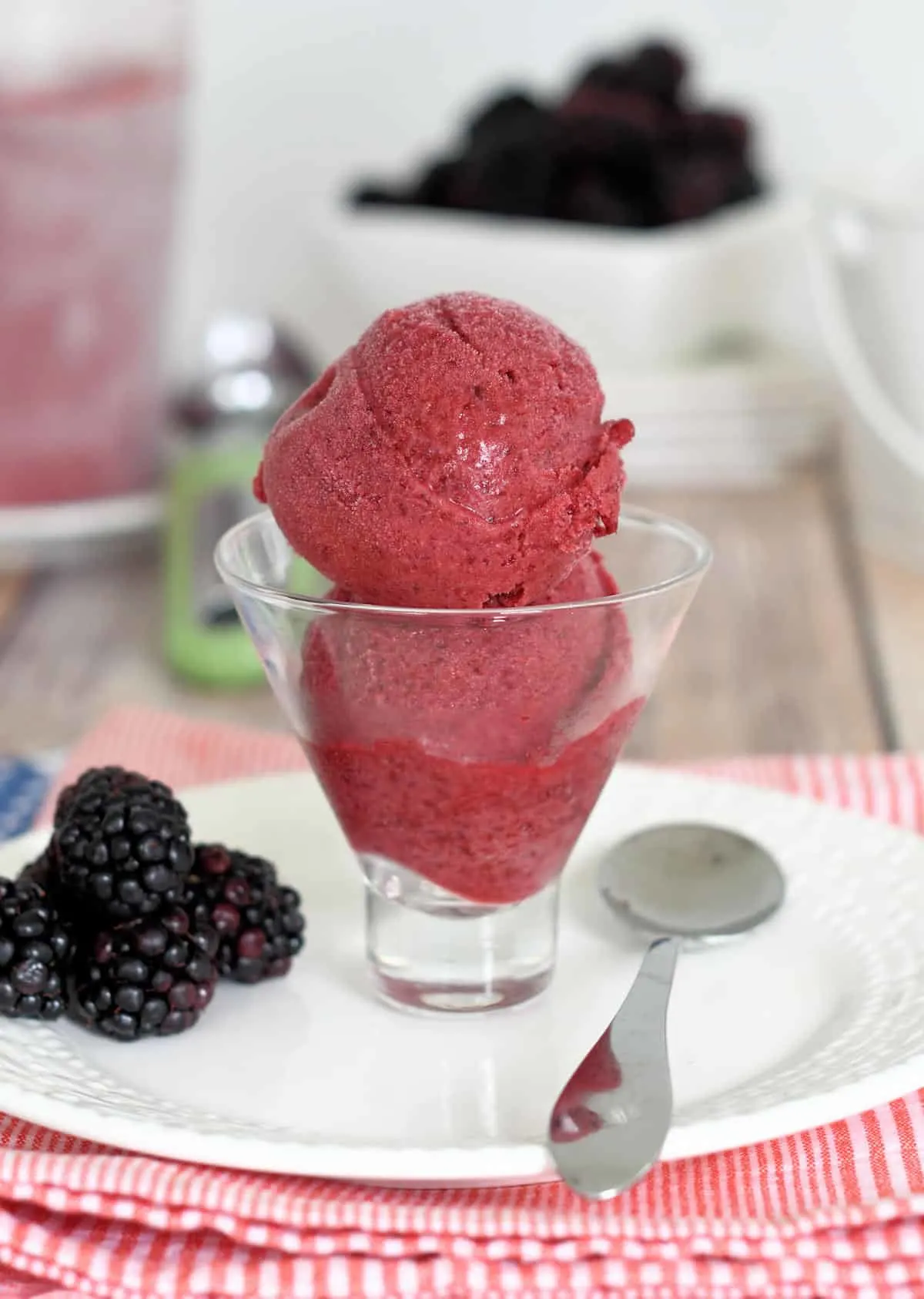 Homemade Blackberry Sorbet