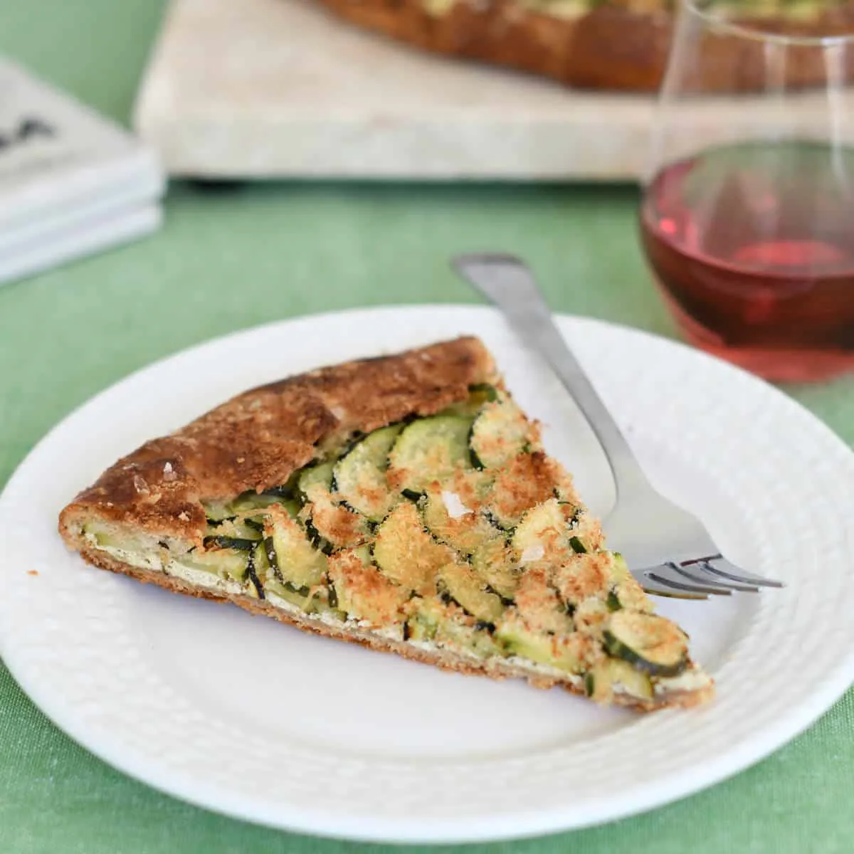 Zucchini Galette in a Whole Wheat Crust