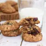 oatmeal cookies and a glass of milk