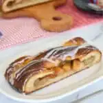 a pinterest image for apple danish pastry with text overlay