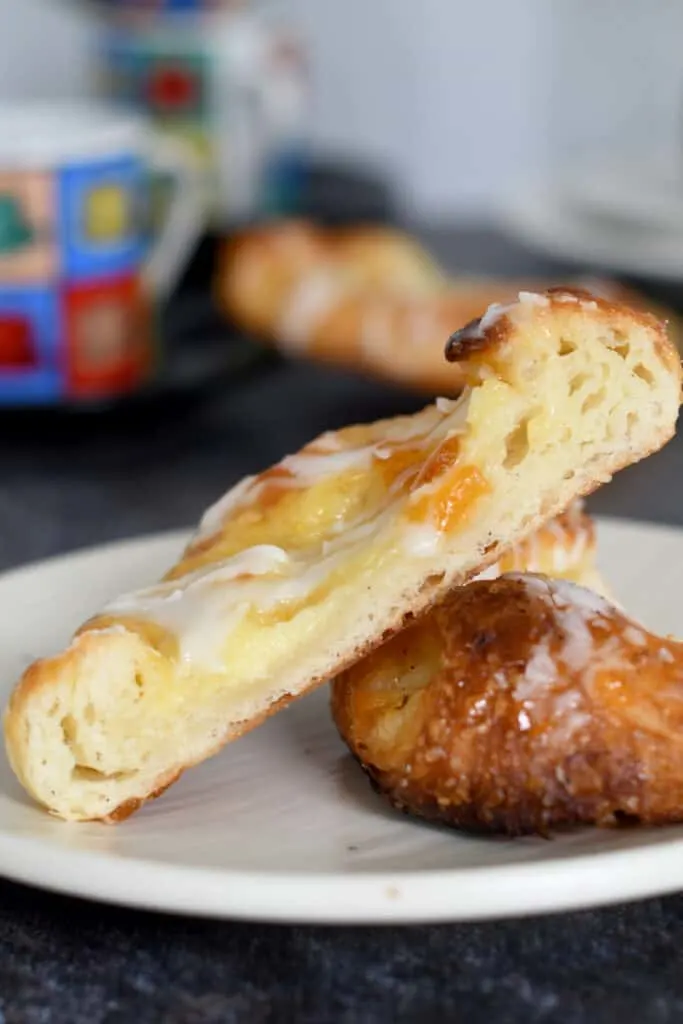 showing a cross section of a cheese danish