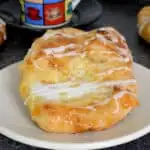 two homemade cheese danish on a plate