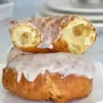 a french cruller on a plate