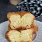 a pinterest image for sourdough kouign amann with text overlay