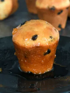 a baba au rhum on a plate