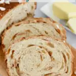 an image of dutch sugar bread with text overlay for pinterest