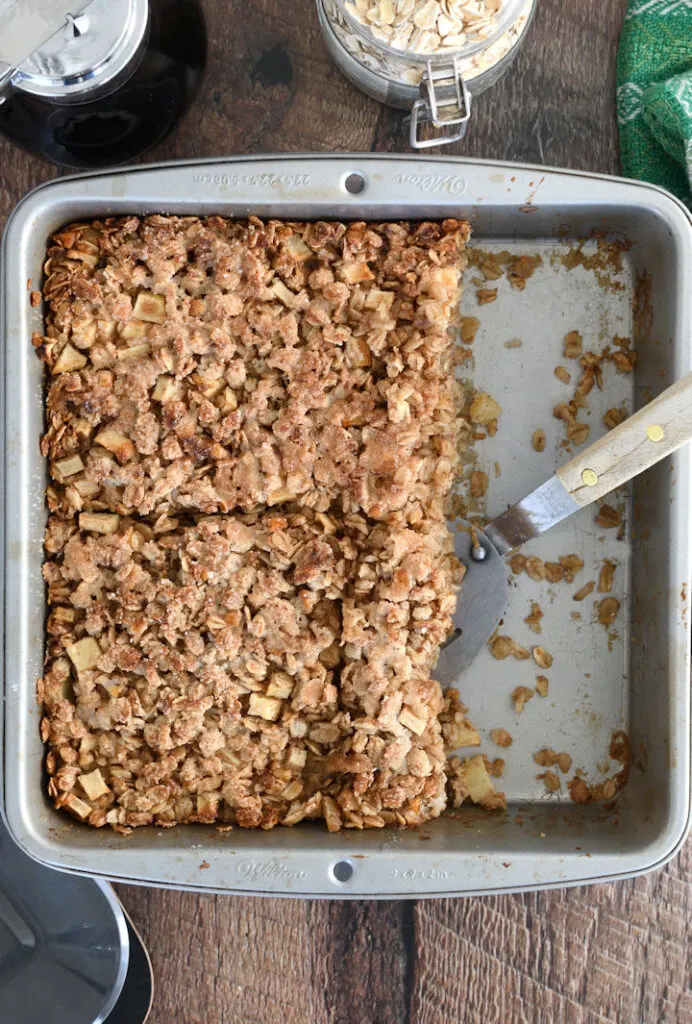 a pan of baked oatmeal