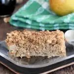 a portion of apple mape baked oatmeal on a plate