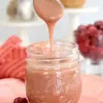 a pinterest image for raspberry curd with text overlay