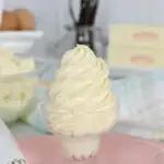 a pinterest image for french buttercream with text overlay