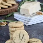 a pinterest image for savory shortbread with text overlay