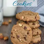 a pinterest image for peanut butter cookies with text overlay