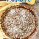 a pinterst image for cranberry crumb pie with text overlay
