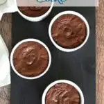 an image for molten chocolate cake with text overlay