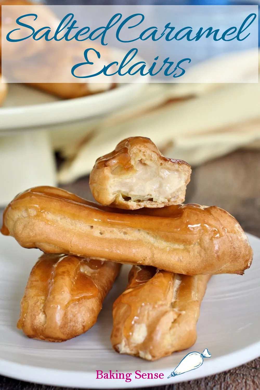 Salted Caramel Eclairs Baking Sense®