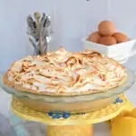 a pinterest image for lemon meringue pie recipe with text overlay