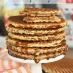 a pinterest image for stroopwafel recipe with text overlay