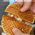 a pinterest image for dutch stroopwafel recipe with text overlay
