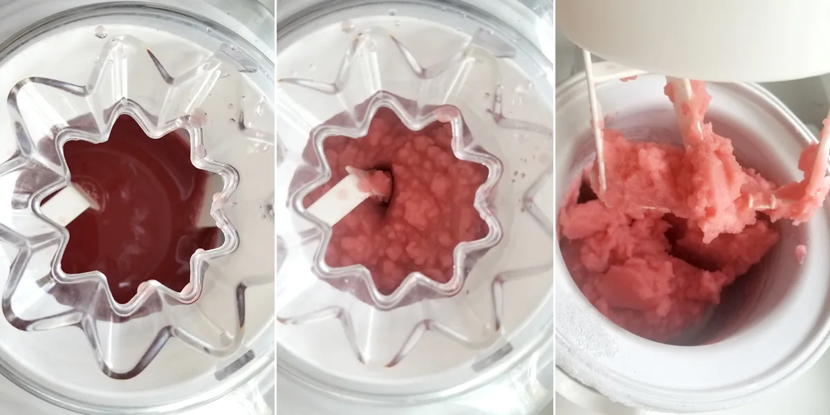 Rhubarb sorbet without top ice cream maker