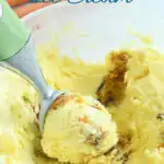 a pinterest image for Carrot Cake Ice Cream with text overlay