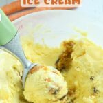 a pinterest image for carrot cake ice cream with text overlay.