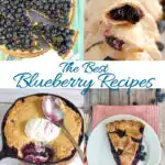 a pinterest image for blueberry recipes with text overlay