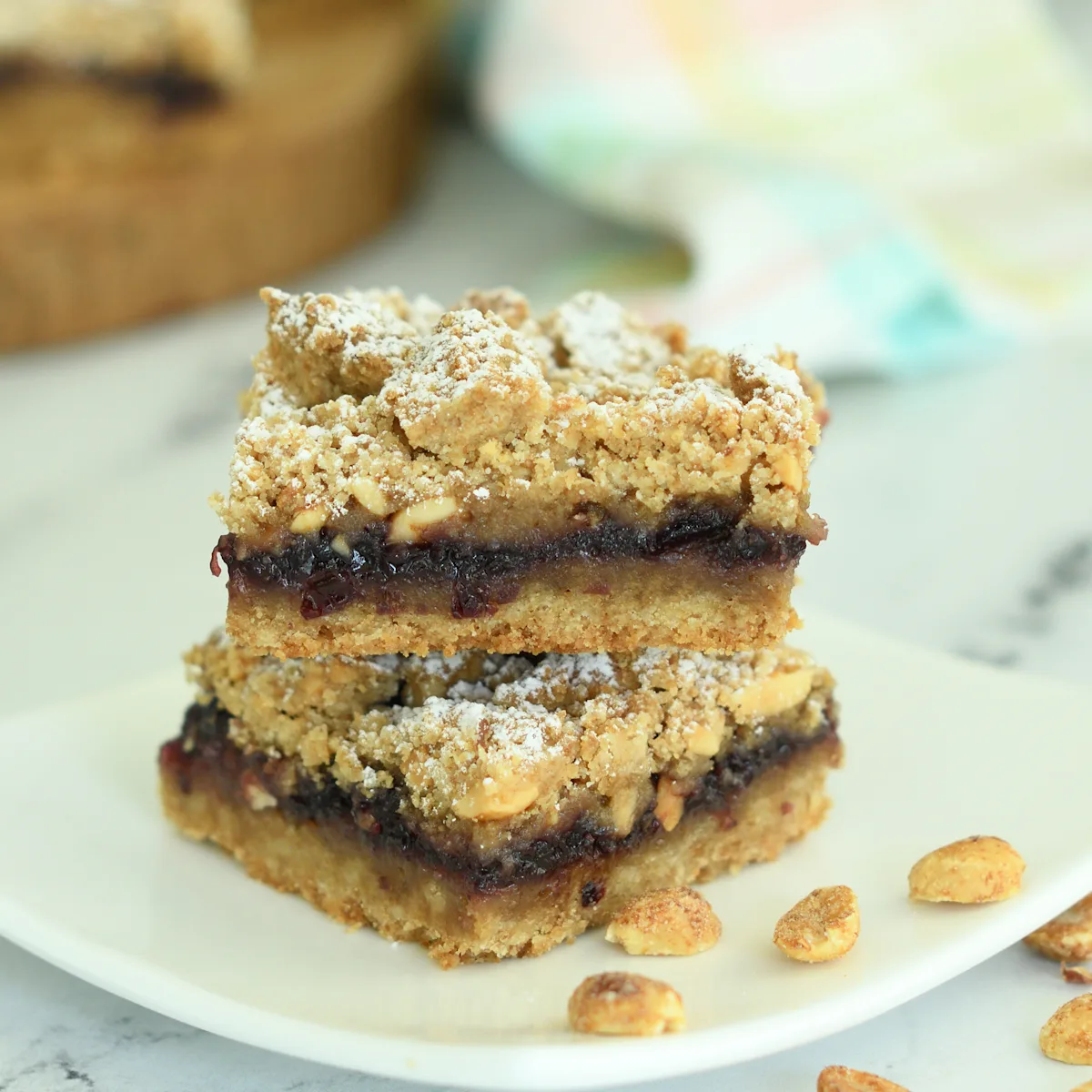 Peanut Butter & Jelly Crumb Bars