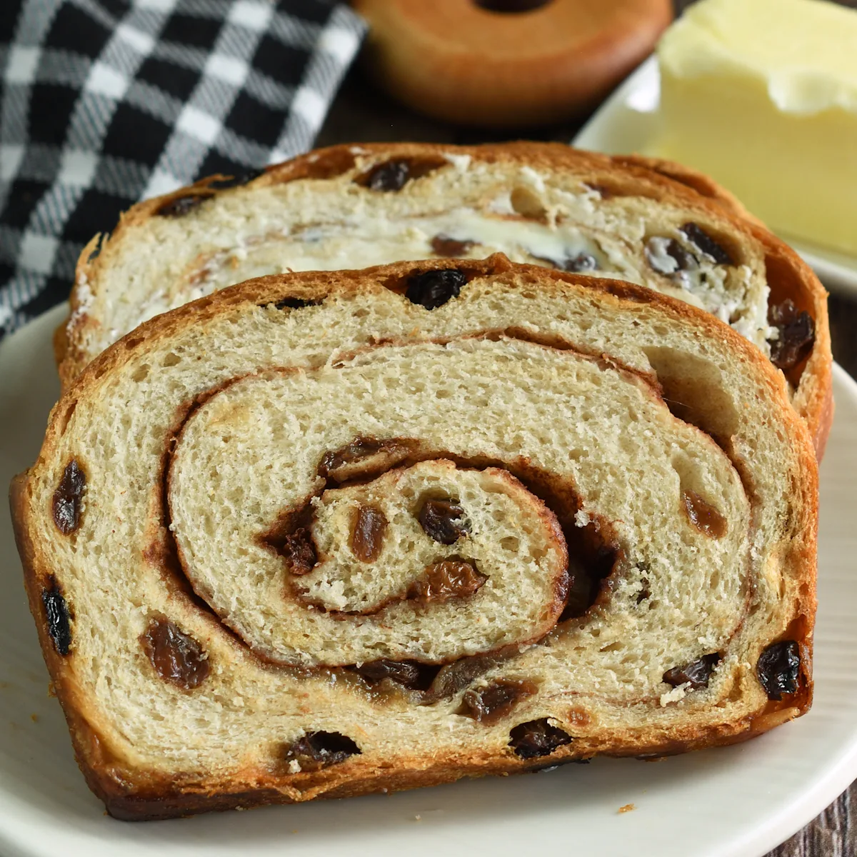 Swirled Cinnamon Raisin Bread