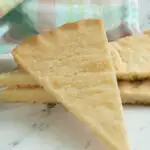 a pinterest image for shortbread cookies with text overlay