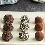 a pinterest image for chocolate truffles recipe with text overlay