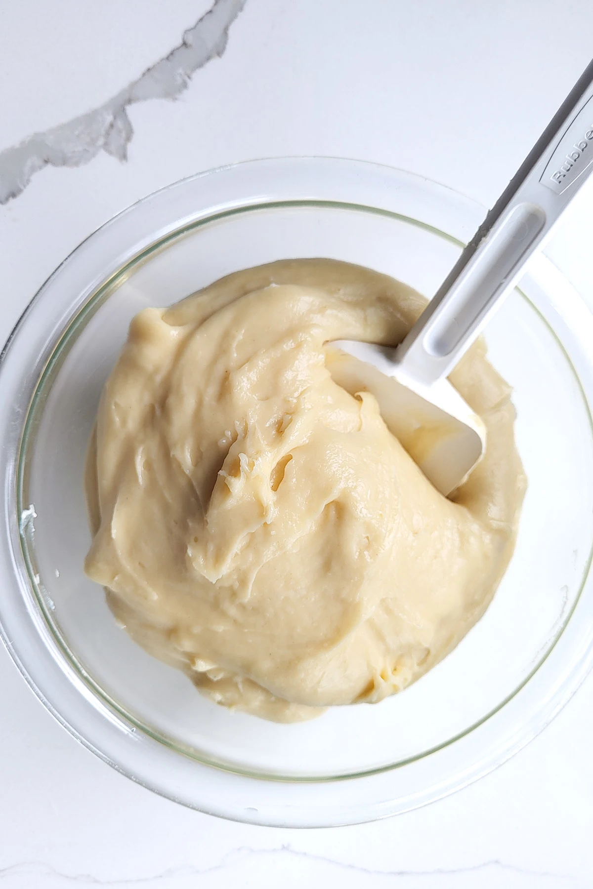 a bowl of pate a choux batter.