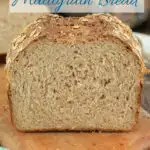 A pinterest image for sourdough multigrain bread with text overlay.