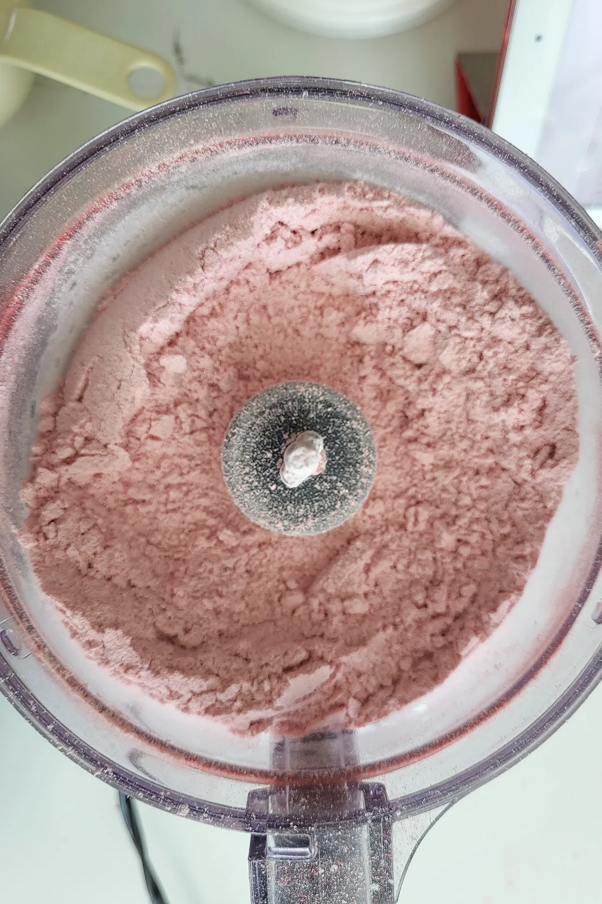 strawberry powder in a food processor.