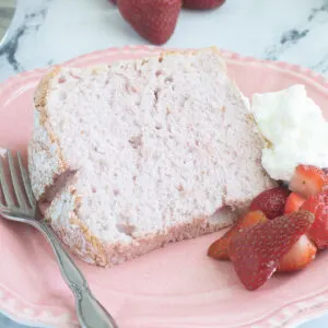 Strawberry Angel Food Cake