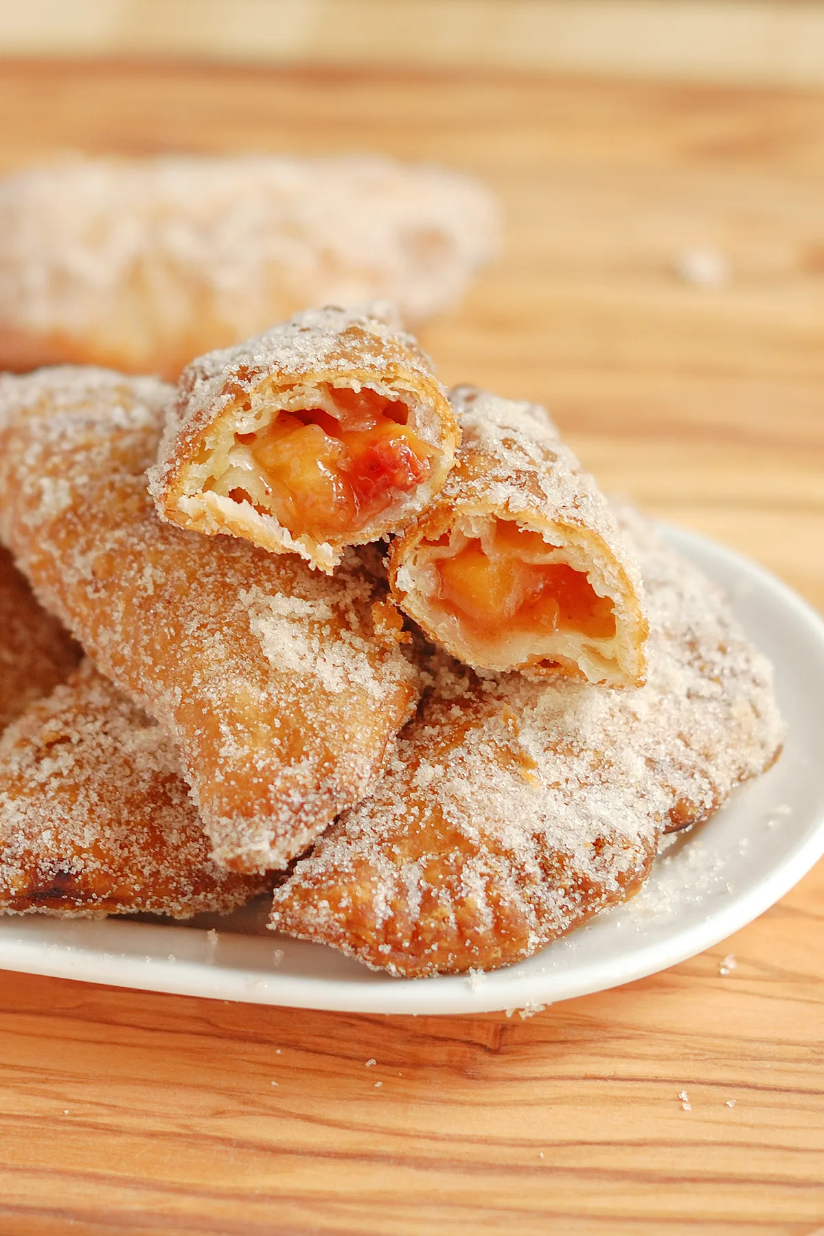 Peach hand pie beauty shot.