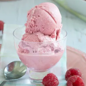 Homemade Raspberry Ice Cream