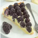 a slice of blackberry tart
