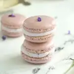 lavender macarons beauty shot.