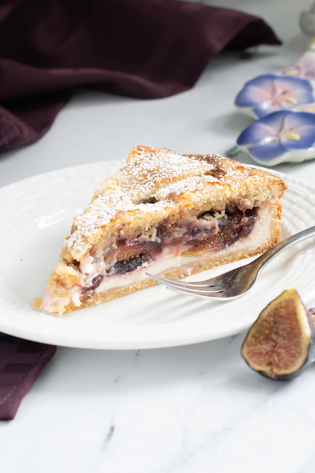 a slice of fig tart.