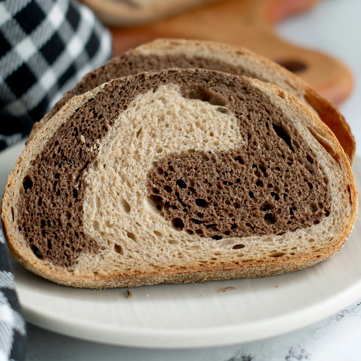 Sourdough Marble Rye Bread