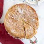 a pinterest image for galette des rois with text overlay.