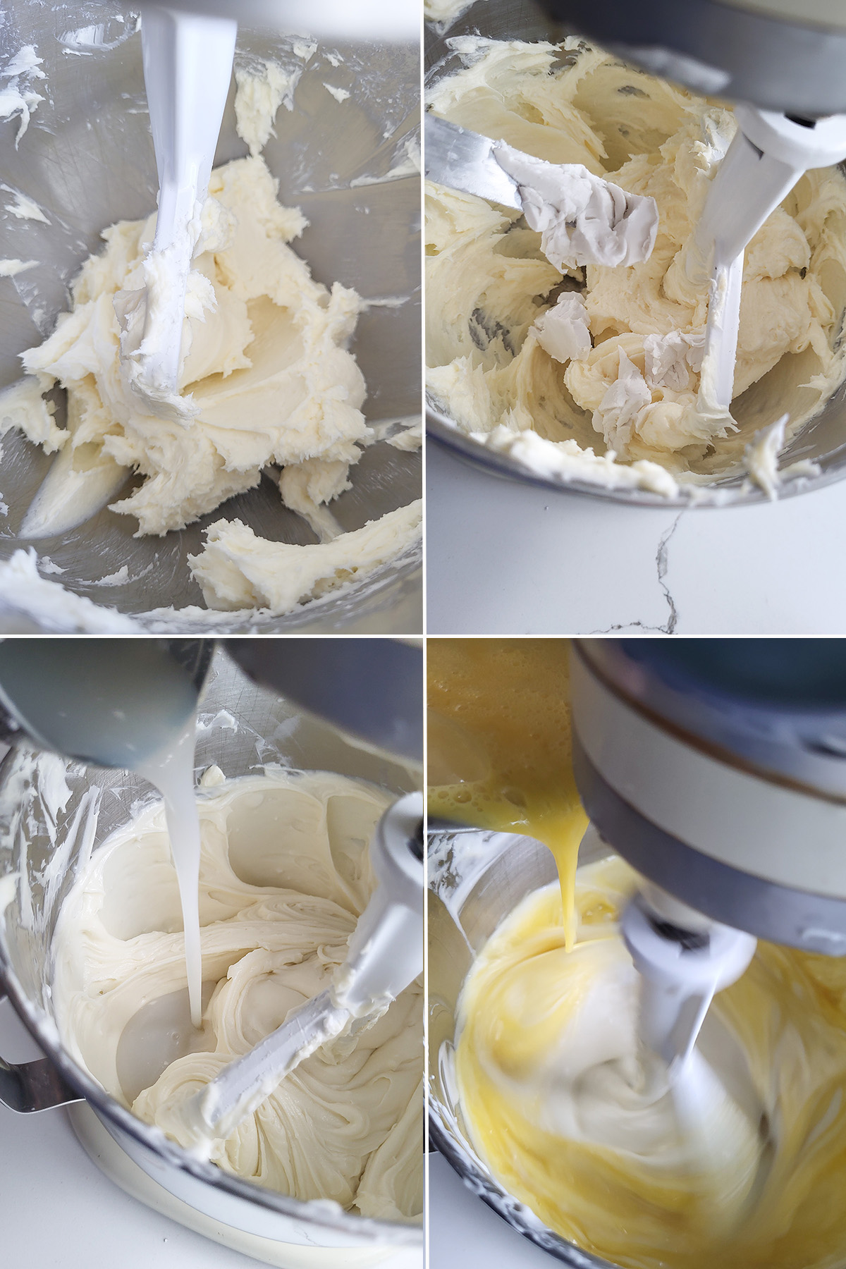 cream cheese and coconut cream in a mixer bowl.