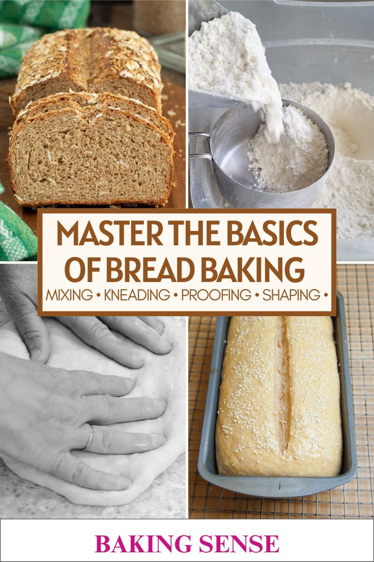 a pinterest image for a bread baking guide with text overlay.
